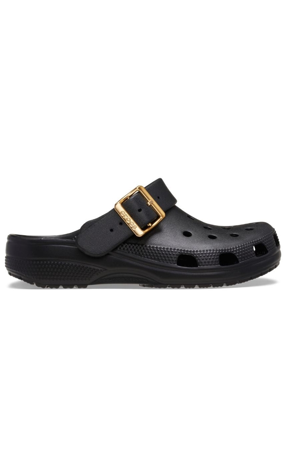 Crocs Classic Metallic Buckle Clog - Black